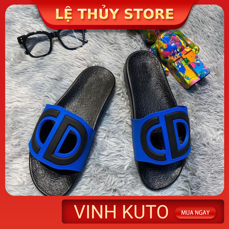 Dép thời trang quai ngang nam đẹp cd trắng đen .Hàng sẵn kho đủ màu  - LỆ THỦY STORE