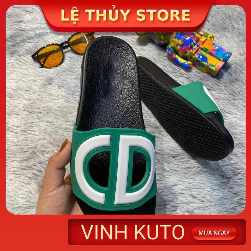 Dép thời trang quai ngang nam đẹp cd trắng đen .Hàng sẵn kho đủ màu  - LỆ THỦY STORE