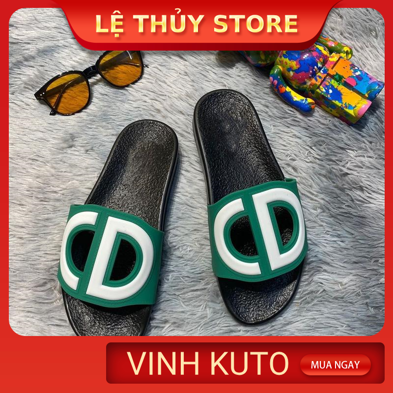 Dép thời trang quai ngang nam đẹp cd trắng đen .Hàng sẵn kho đủ màu  - LỆ THỦY STORE