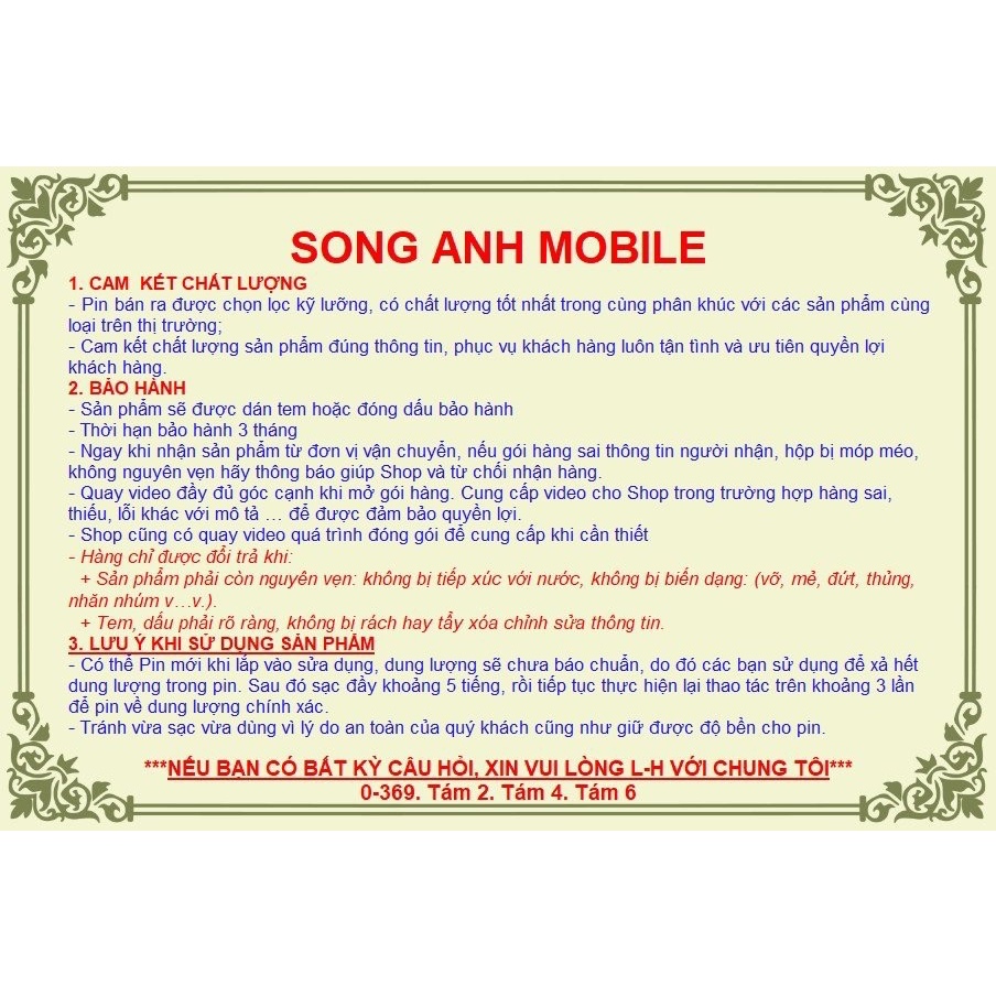￼Pin ZIN Xiaomi BM3J Dùng Cho Mi8 Lite / MI8lite
