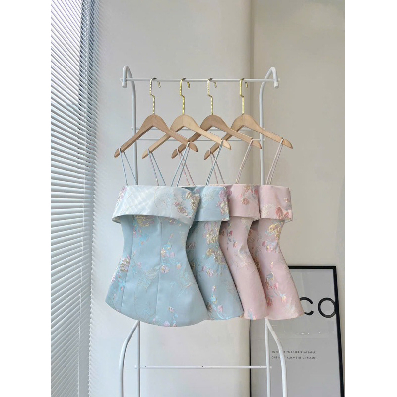 Áo 2 dây tapta hoa