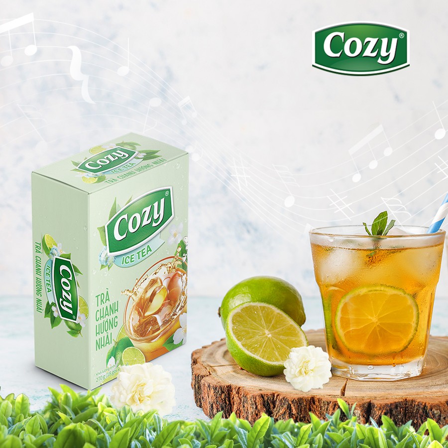 Combo 8 Hộp Trà Hòa Tan COZY Vị Trà Đào, Trà Vải, Ổi Hồng, Chanh Dây, Trà Sâm Bí Đao, Trà Dâu, Trà Chanh, Chanh Nhài