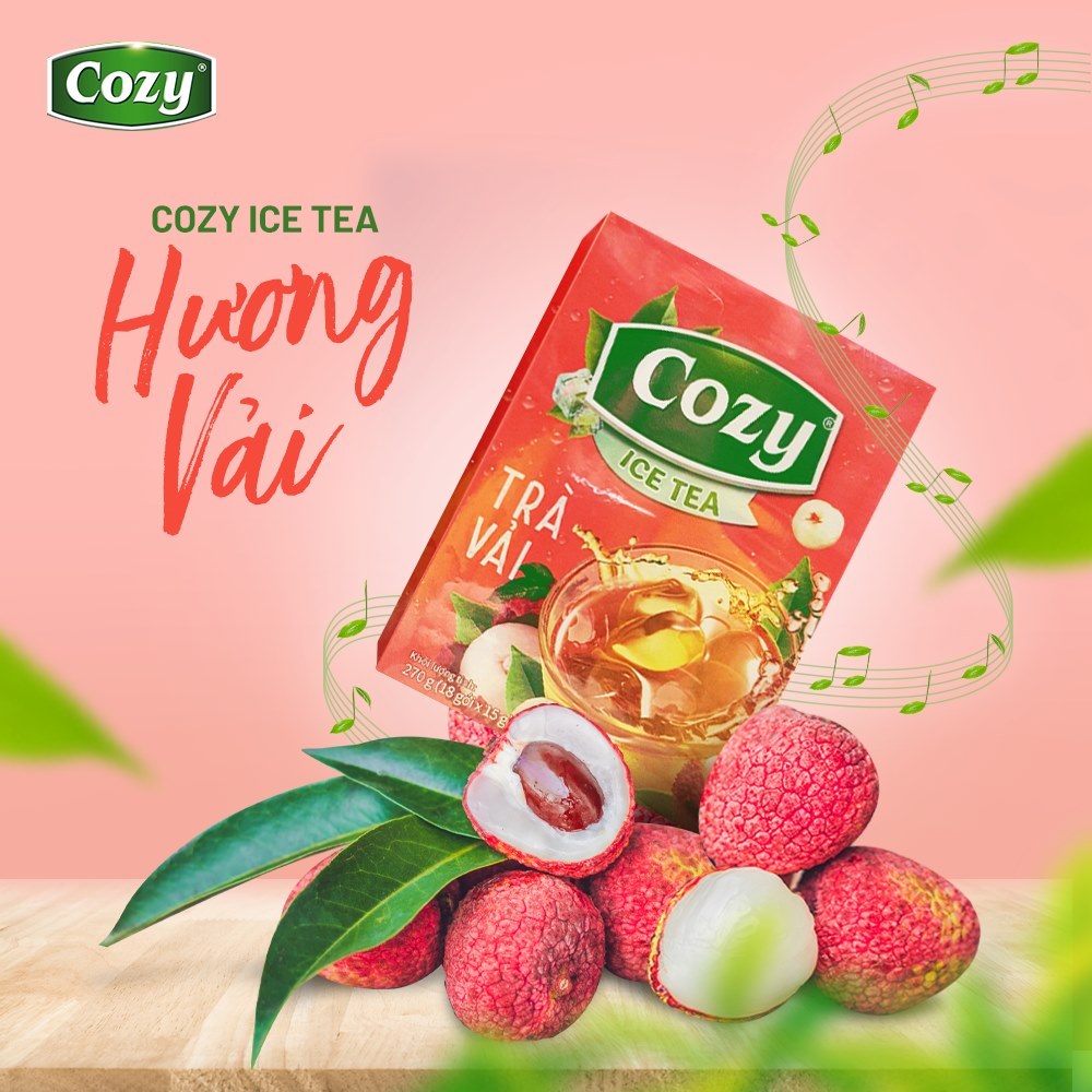 Combo 8 Hộp Trà Hòa Tan COZY Vị Trà Đào, Trà Vải, Ổi Hồng, Chanh Dây, Trà Sâm Bí Đao, Trà Dâu, Trà Chanh, Chanh Nhài