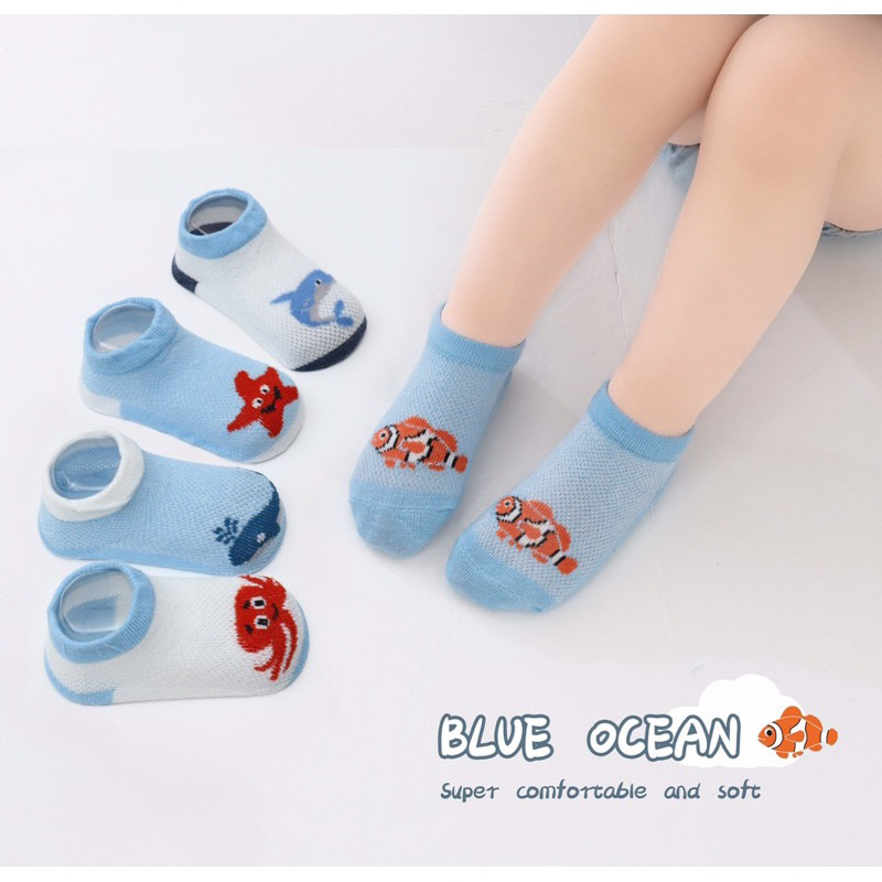 Combo 5 Đôi Tất Lưới Màu Cho Bé Trai/ Bé Gái