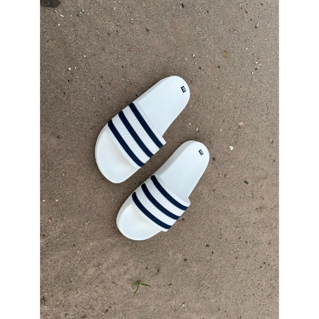 Dép lê thời trang quai ngang nam nữ đẹp kẻ sọc đen trắng.Hàng sẵn kho 2 màu