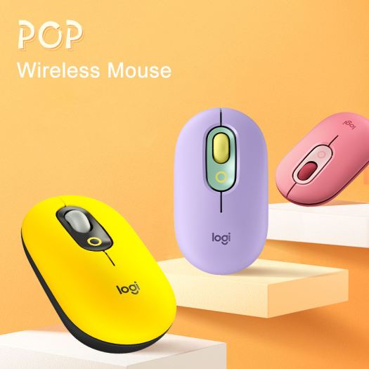 Chuột không dây với Emoji có thể tùy chỉnh Logitech POP mouse - Hàng chính hãng