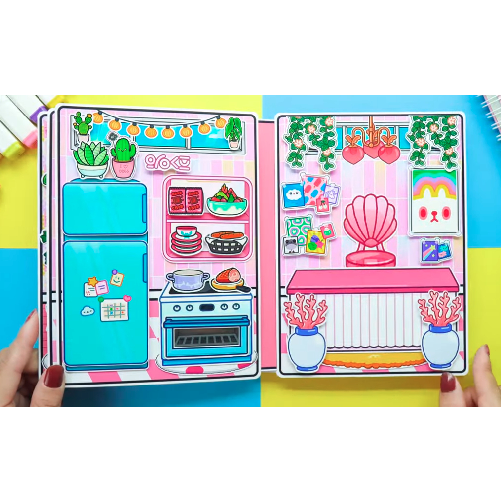 Wednesday Búp bê giấy Ngôi nhà của samsam đáng yêu  -Happyfunny