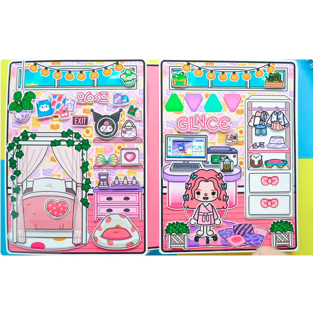 Wednesday Búp bê giấy Ngôi nhà của samsam đáng yêu  -Happyfunny