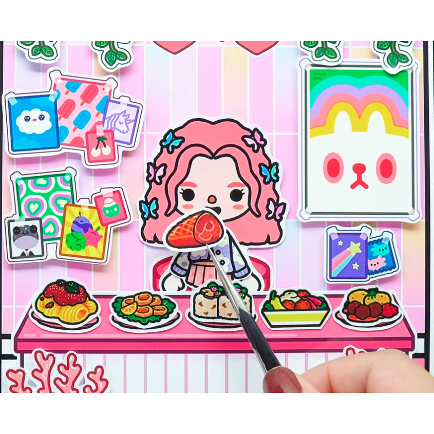 Wednesday Búp bê giấy Ngôi nhà của samsam đáng yêu  -Happyfunny