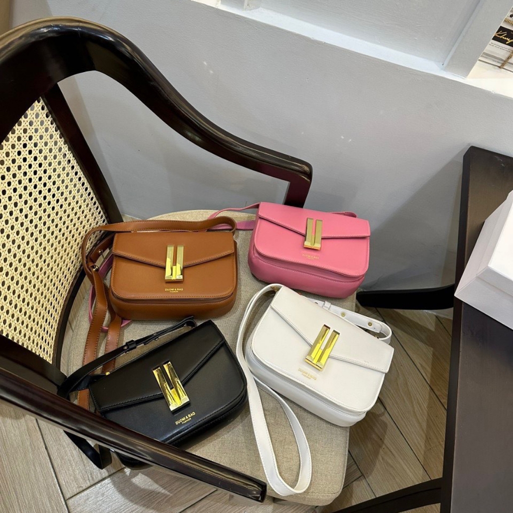 Túi Đeo Chéo Nữ Khóa Đồng Hình Tai Thỏ Trẻ Trung, Sành Điệu