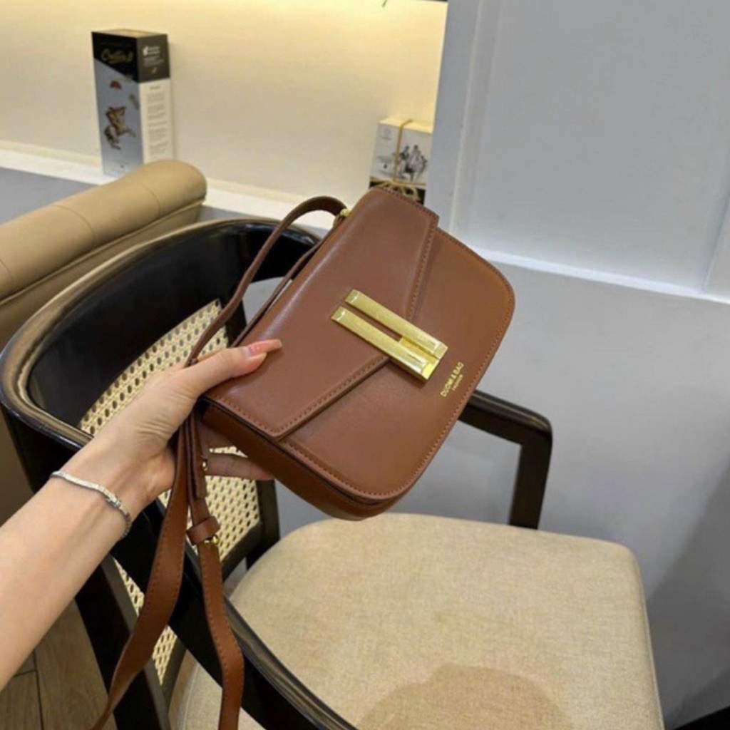 Túi Đeo Chéo Nữ Khóa Đồng Hình Tai Thỏ Trẻ Trung, Sành Điệu