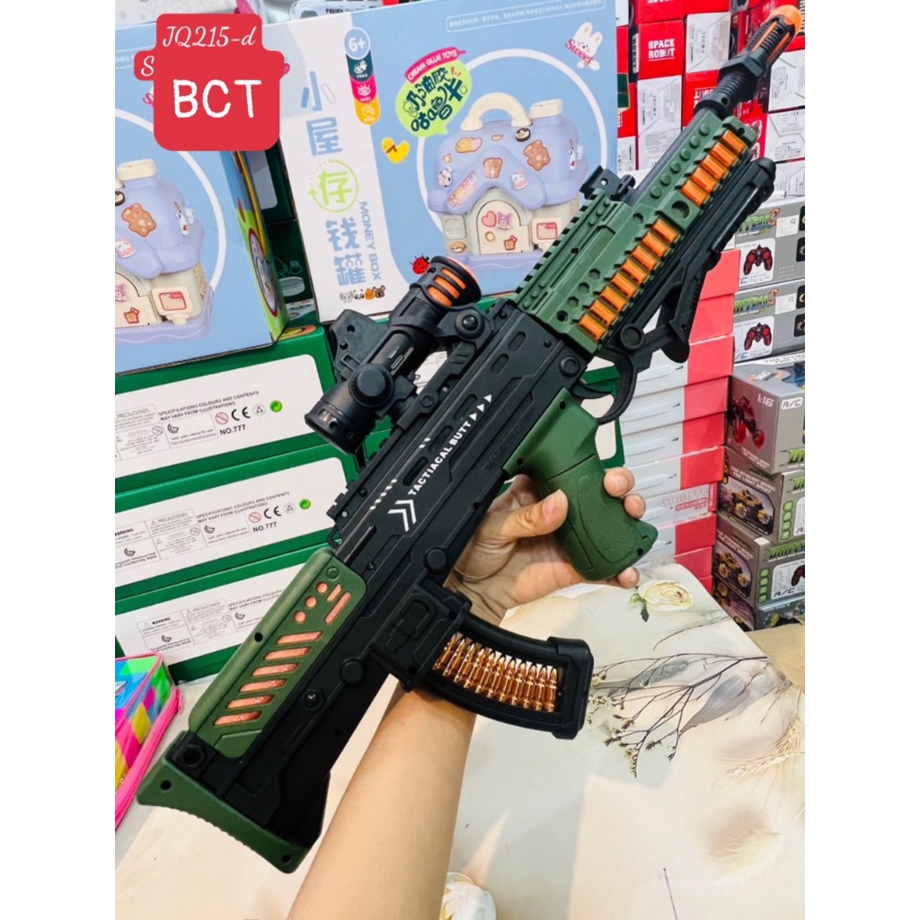 Đồ chơi Súng mới dài M2 siêu nhân ngắm (Chạy Pin AA) tạo nhạc quà giáng sinh,quà noel,quà sinh nhật cho bé trai, quà 1/6