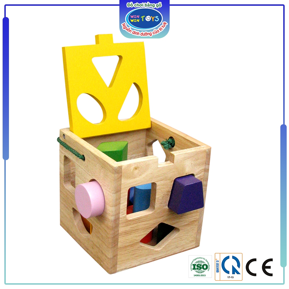 Đồ chơi gỗ Giỏ thả 12 khối | Winwintoys 62022 | Phát triển trí tuệ và hình học cơ bản | Đạt tiêu chuẩn CE và TCVN