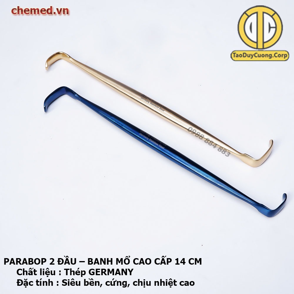Parabop 2 đầu, banh vết mổ 2 đầu cao cấp - Dụng cụ dùng trong y tế, phẫu thuật, thẩm mỹ, spa