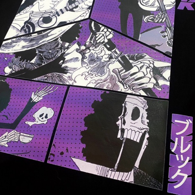 Áo phông One Piece: Brook Collage 100% Cotton Nam / Nữ by The Runaway