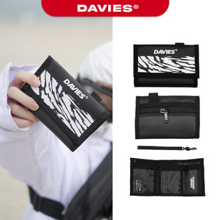Ví da nam cầm tay DAVIES họa tiết màu đen nam, nữ wea wallet local brand đẹp|D-V07