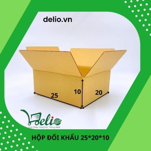 Hộp giấy carton đóng hàng, gói hàng, giá tốt, size 25x20x10 - DELIO