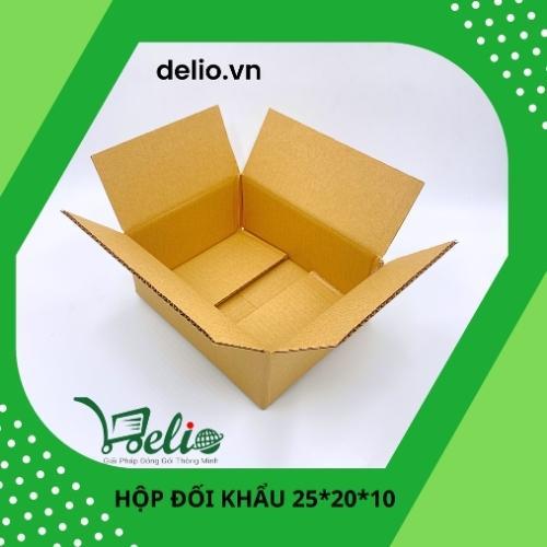 Hộp giấy carton đóng hàng, gói hàng, giá tốt, size 25x20x10 - DELIO