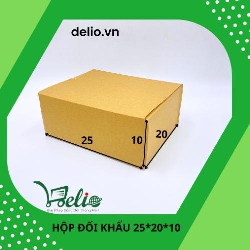 Hộp giấy carton đóng hàng, gói hàng, giá tốt, size 25x20x10 - DELIO