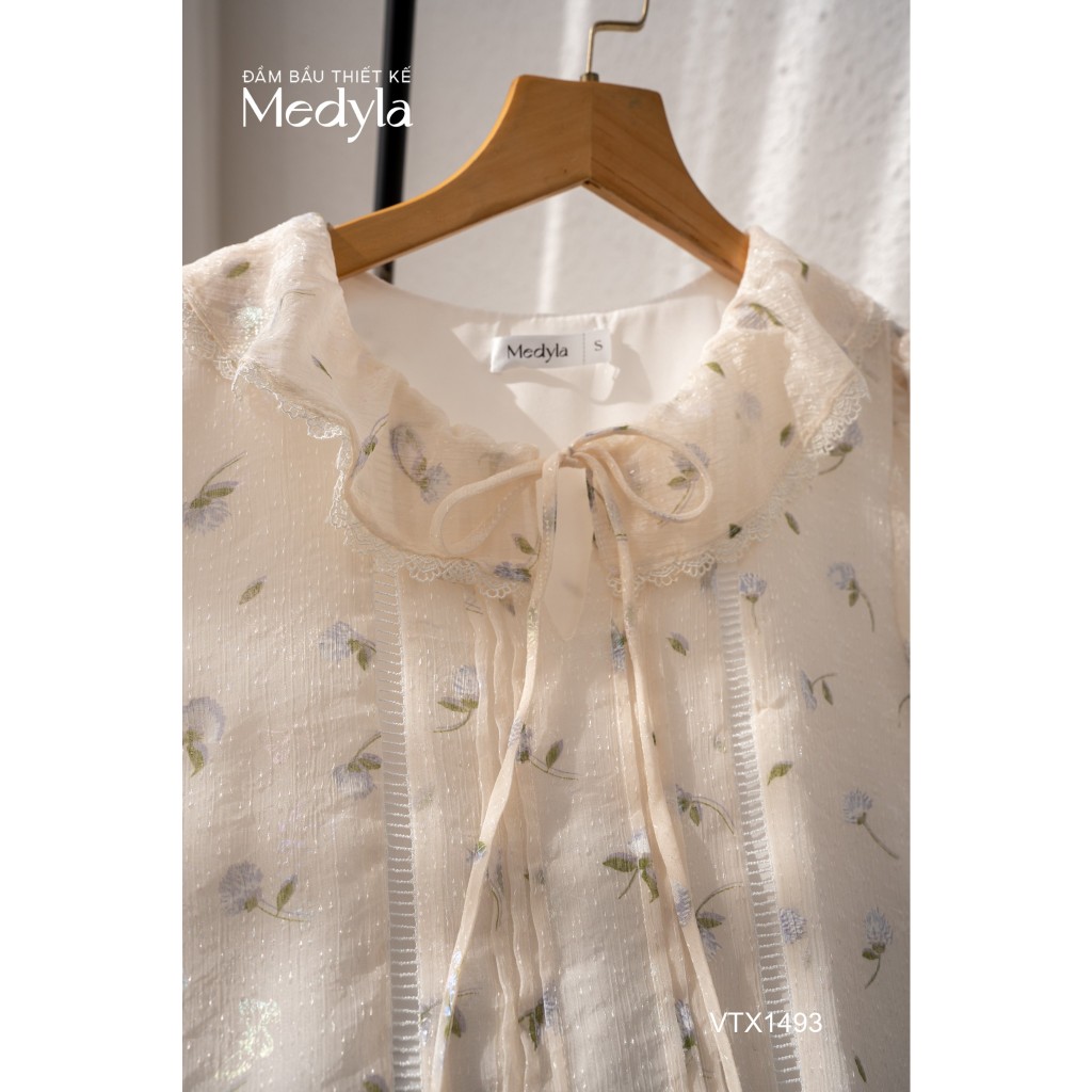 MEDYLA - Váy bầu mùa hè thiết kế tơ ren lót lụa cho bầu mặc đi làm dự tiệc - VTX1493