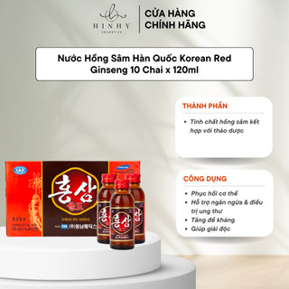 Nước hồng sâm hàn quốc korean red ginseng 10 chai x 120ml
