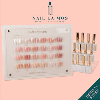  Set sơn thạch nhũ tone hồng Jiao Yan She 24 màu nail - Sơn móng tay gel thạch hồng mix nhũ kim tuyến mịn  kèm bảng màu  