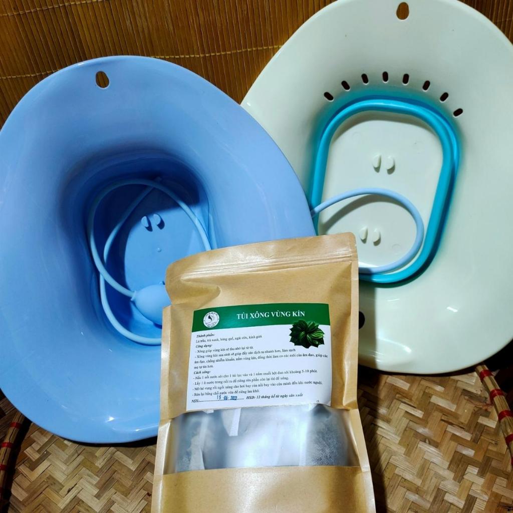 Chậu Xông Vùng Kín, Bô xông vùng kín sau sinh gấp gọn kèm vòi xịt