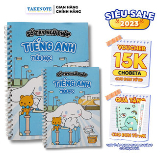 (Bản A6 Nhỏ Xinh) Takenote Tiếng Anh Tiểu Học - Sổ Tay Tiếng Anh Lớp 1, 2, 3, 4, 5