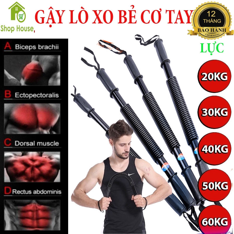 Thanh Gậy Lò Xo Bẻ Tập Cơ Tay Lực 20kg,30Kg,40kg,50kg,60kg