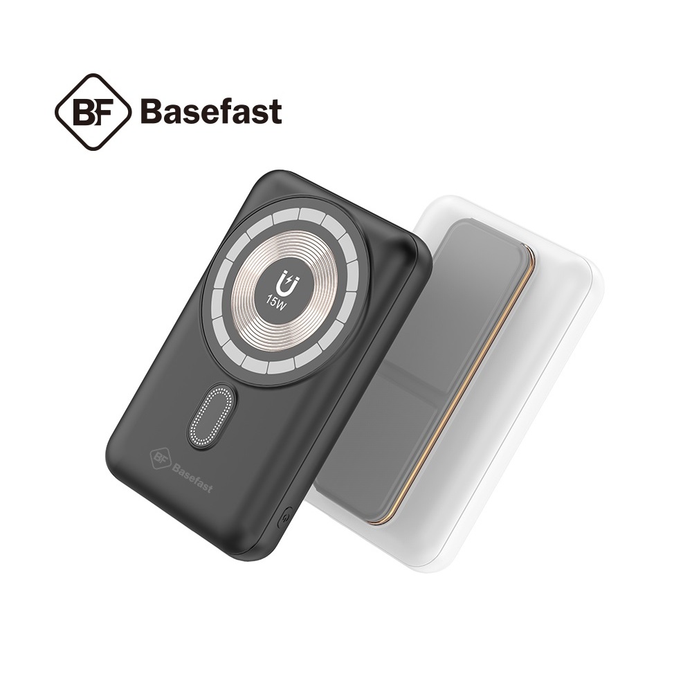 Sạc dự phòng không dây Basefast pin sạc nhanh 15w nhỏ gọn chống quá tải nhiệt cho iP samsung