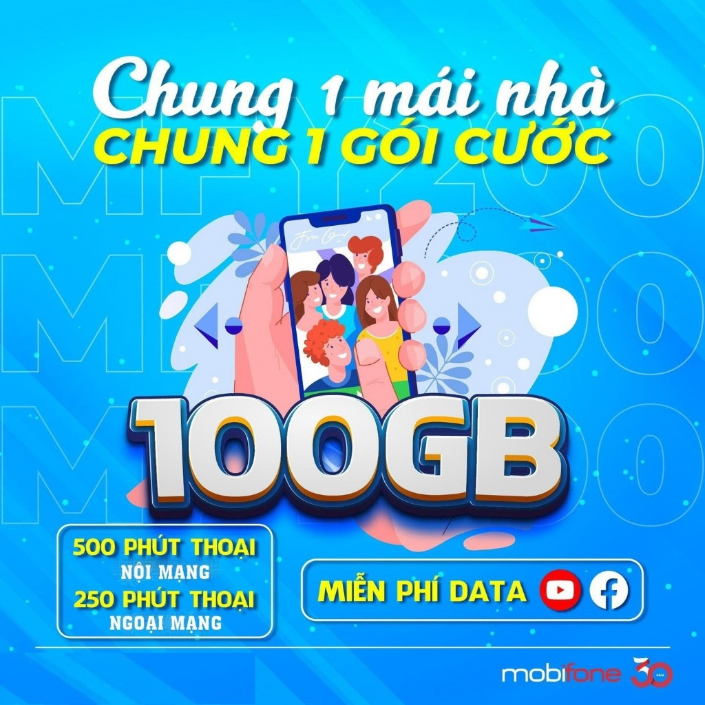 Voucher Data 4G 100Gb Miễn Phí 12 Tháng Cho Sim Mobifone Đang Dùng