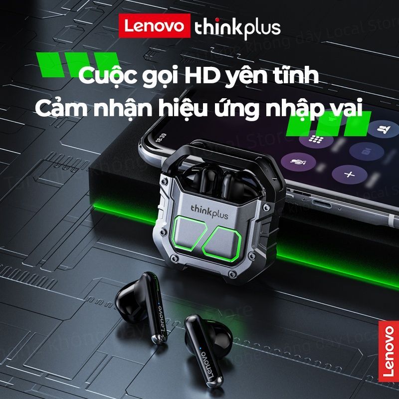Tai nghe nhét tai không dây LENOVO XT81 TWS bluetooth 5.3, tai nghe gaming có micro, âm thanh nổi Hifi, độ trễ thấp