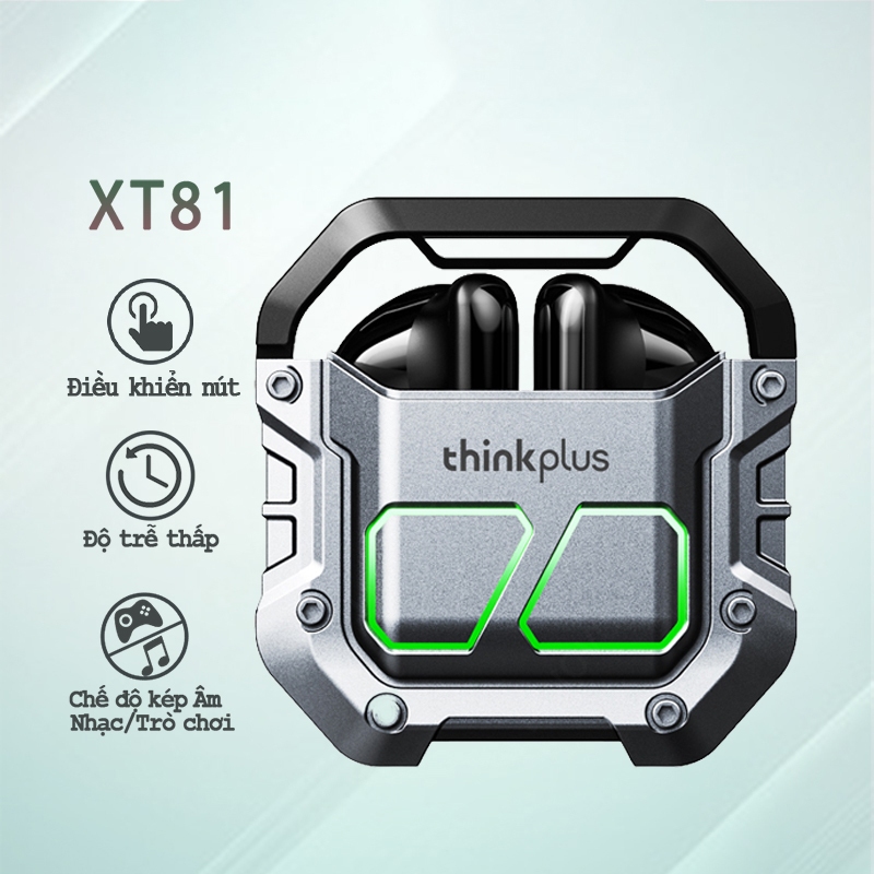Tai nghe nhét tai không dây LENOVO XT81 TWS bluetooth 5.3, tai nghe gaming có micro, âm thanh nổi Hifi, độ trễ thấp