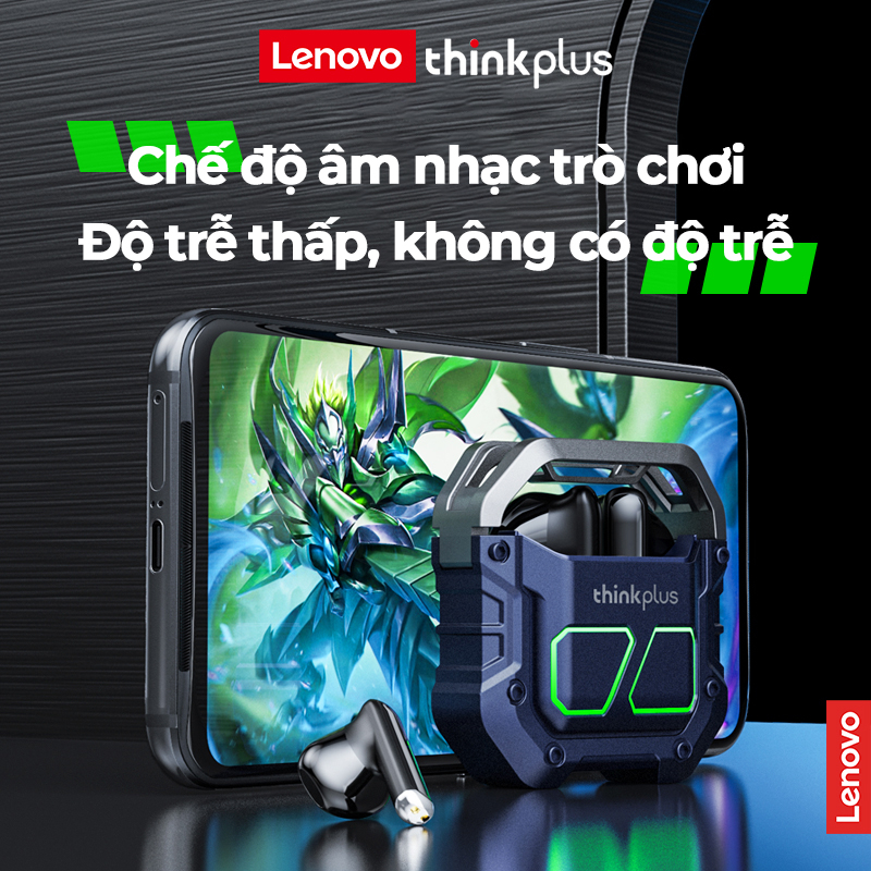 Tai nghe nhét tai không dây LENOVO XT81 TWS bluetooth 5.3, tai nghe gaming có micro, âm thanh nổi Hifi, độ trễ thấp