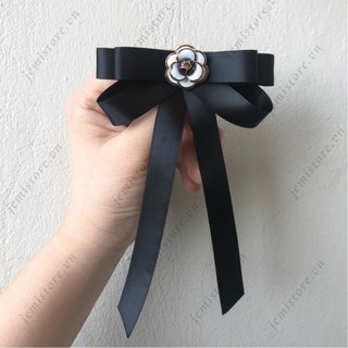 Tag nơ cài áo sơ mi/váy ruy băng lụa
