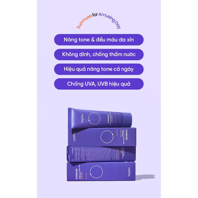 KCN beplain Nâng Tone & Hiệu chỉnh da SPF 50+ PA++++ 50ml