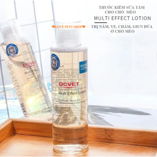 Thuốc kiêm sữa tắm trị viêm da, kháng khuẩn, ve nấm chàm cho Chó Mèo DCVET chai 200ml - Love Pets Shop