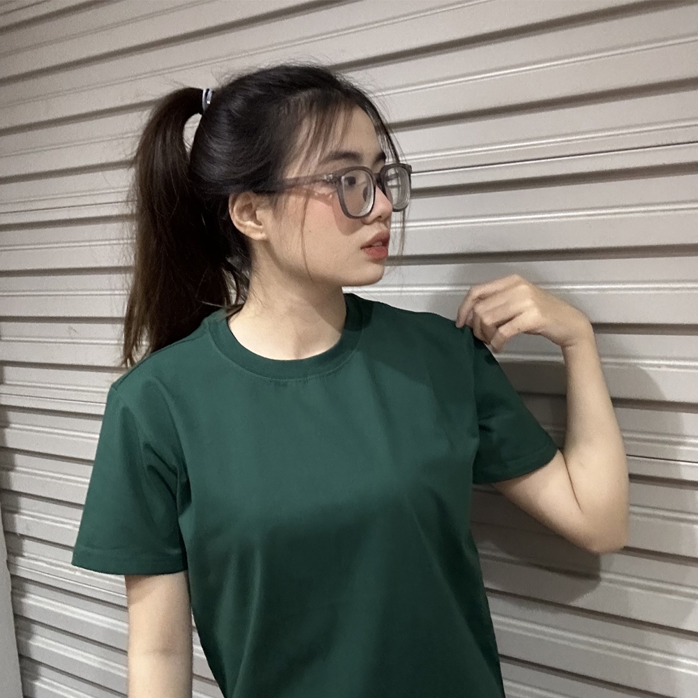 Áo thun trơn form rộng TOPTEESG tay ngắn cổ tròn unisex nam nữ