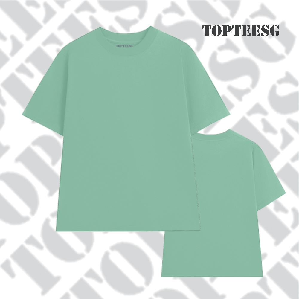Áo thun trơn form rộng TOPTEESG tay ngắn cổ tròn unisex nam nữ