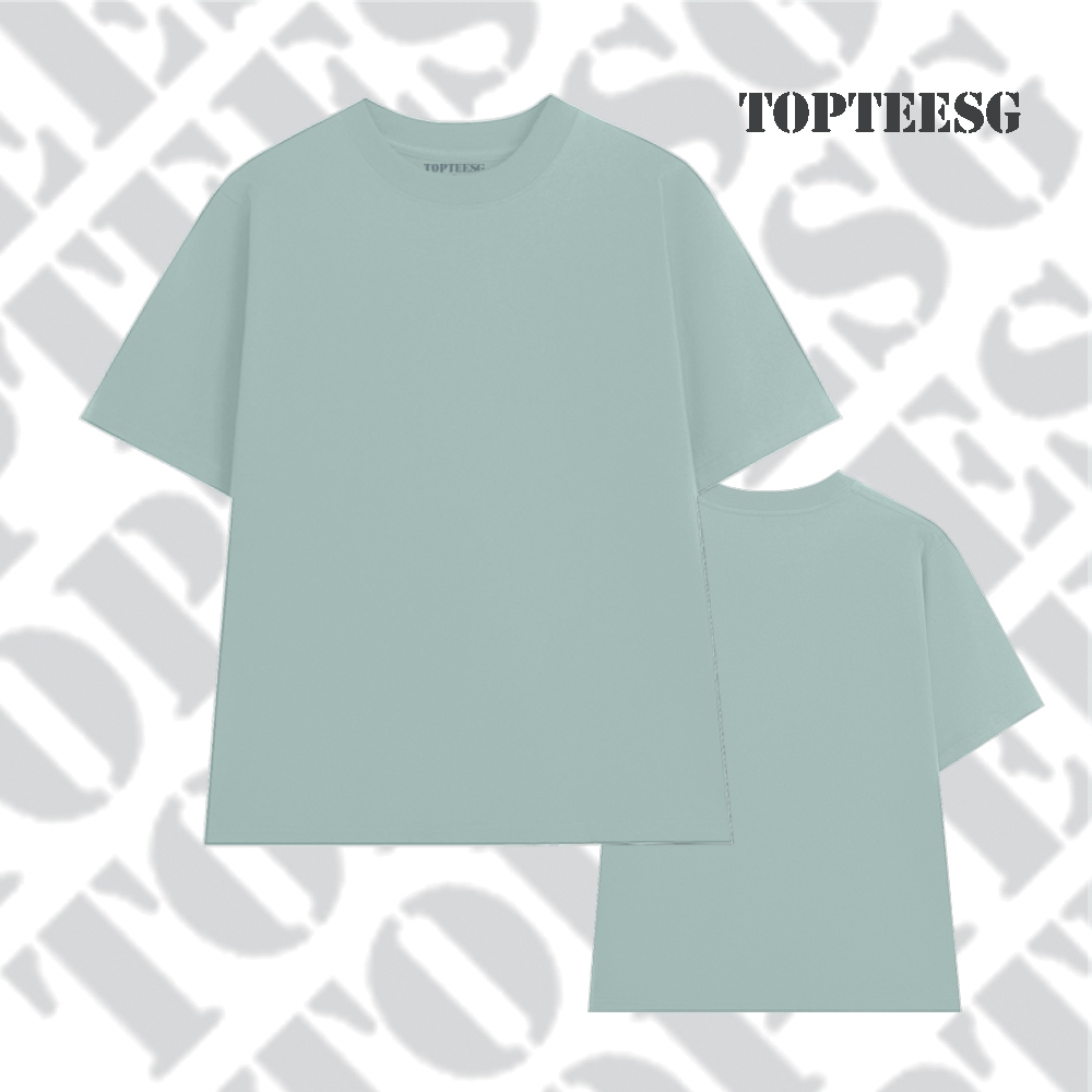 Áo thun trơn form rộng TOPTEESG tay ngắn cổ tròn unisex nam nữ