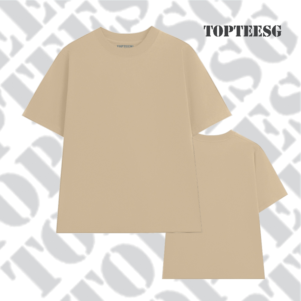 Áo thun trơn form rộng TOPTEESG tay ngắn cổ tròn unisex nam nữ