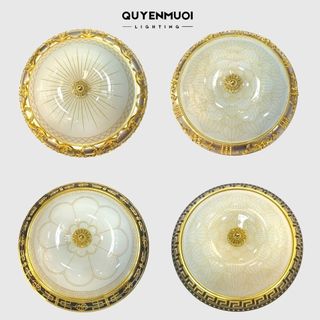 Đèn ốp trần 35cm - 40cm quyenmuoi chế độ ánh sáng 3 mầu