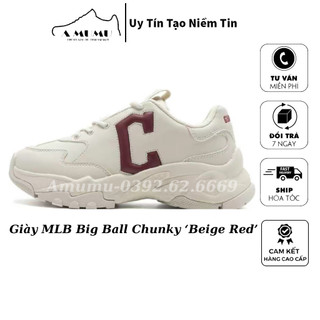 Giày thể thao mlb big ball chunky c cleveland guardians màu trắng đỏ 2023
