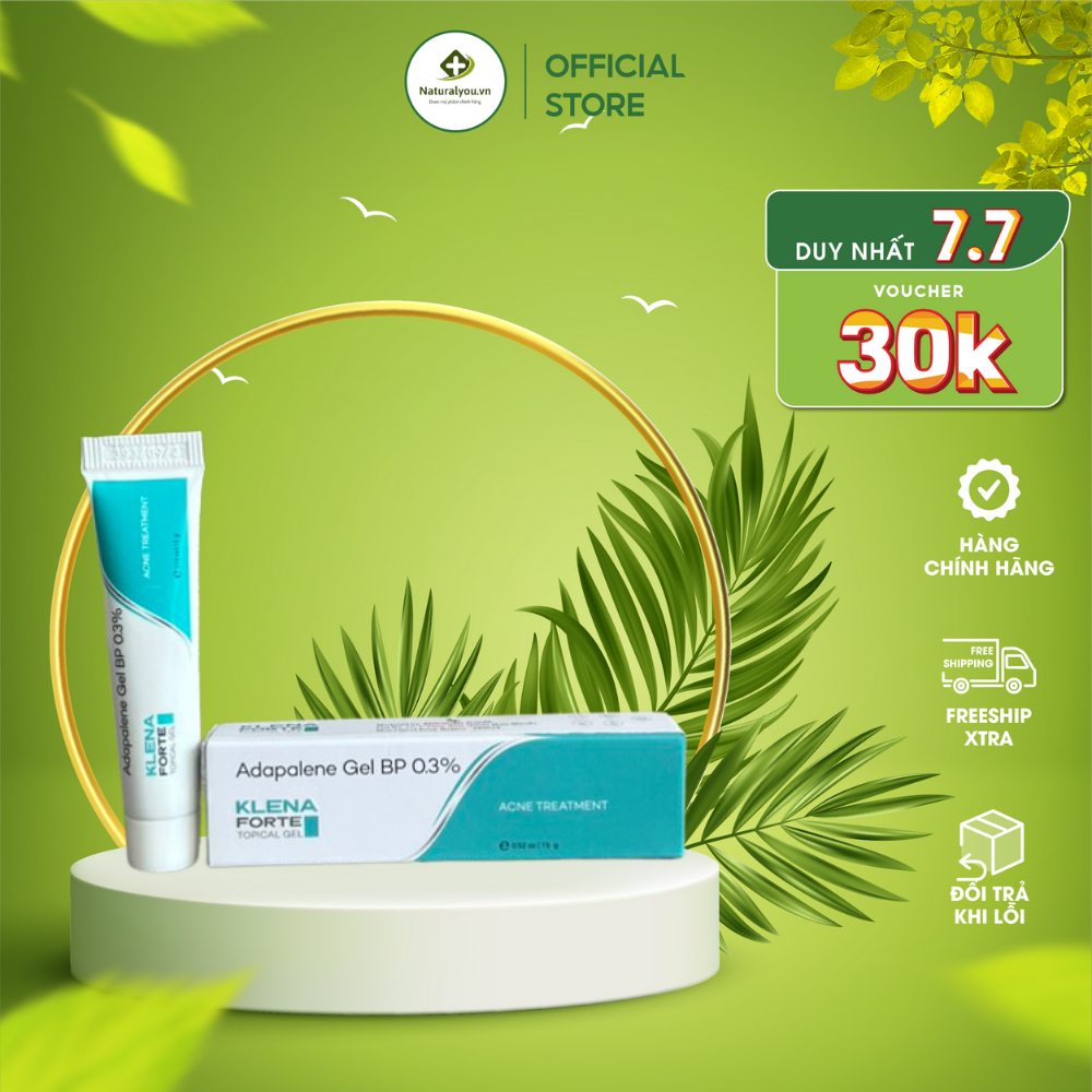 Gel Giảm Mụn Klena Forte - Adapalene 0,3% 15g Chính Hãng