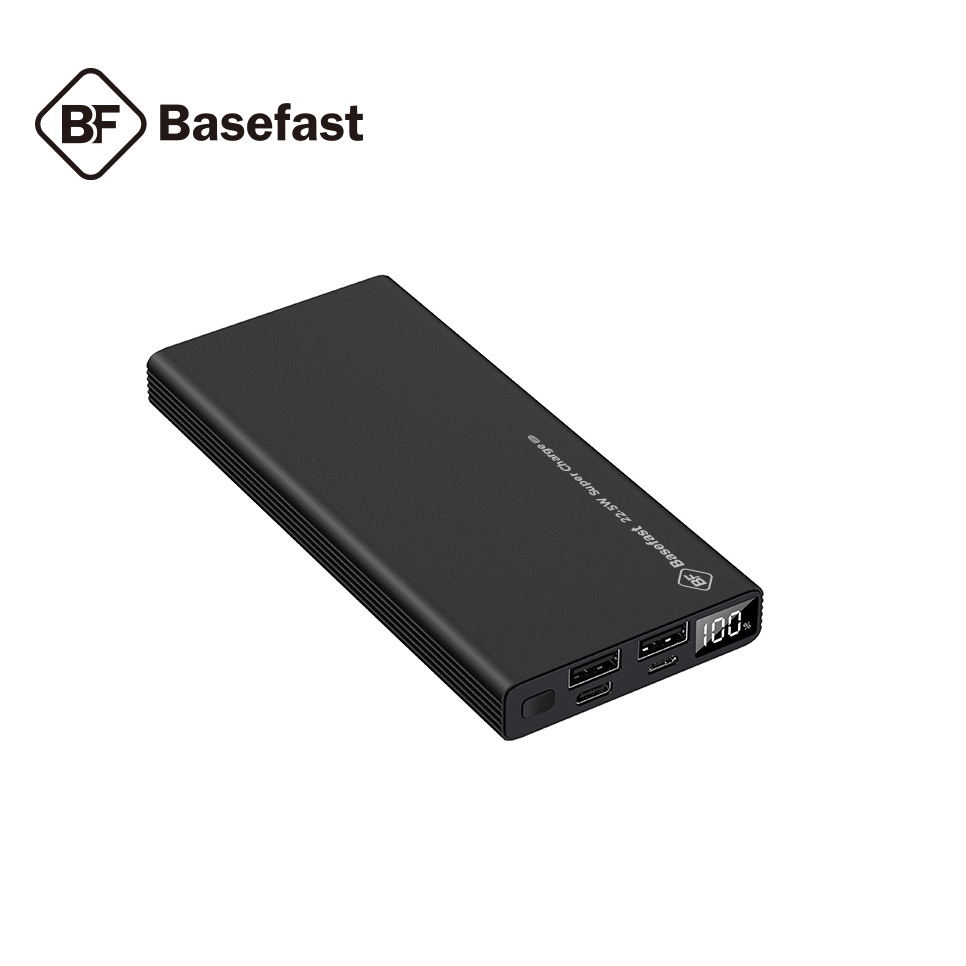 Sạc dự phòng 20000mAh Basefast Pin sạc nhanh 22.5W Vỏ Metal siêu bền chống cháy nổ cho lP Samsung