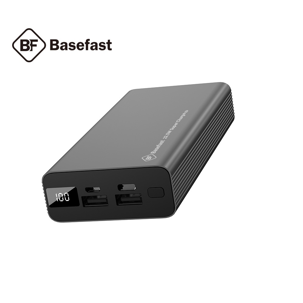 Sạc dự phòng 20000mAh Basefast Pin sạc nhanh 22.5W Vỏ Metal siêu bền chống cháy nổ cho lP Samsung