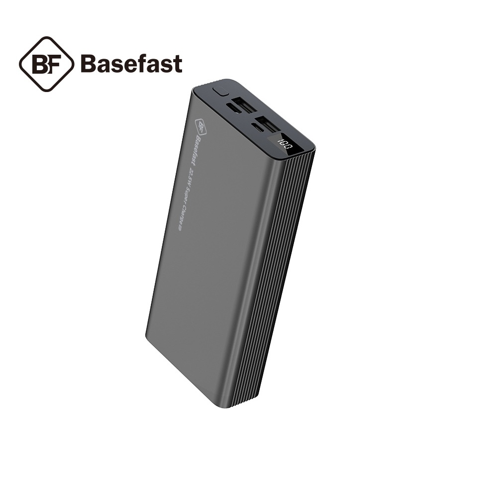 Sạc dự phòng 20000mAh Basefast Pin sạc nhanh 22.5W Vỏ Metal siêu bền chống cháy nổ cho lP Samsung