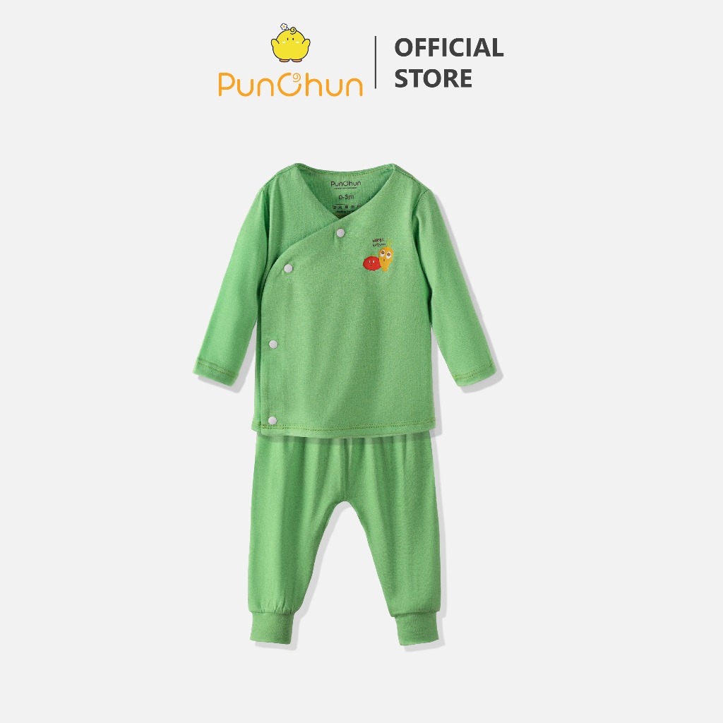 Bộ dài cúc chéo sơ sinh Punchun Buddies