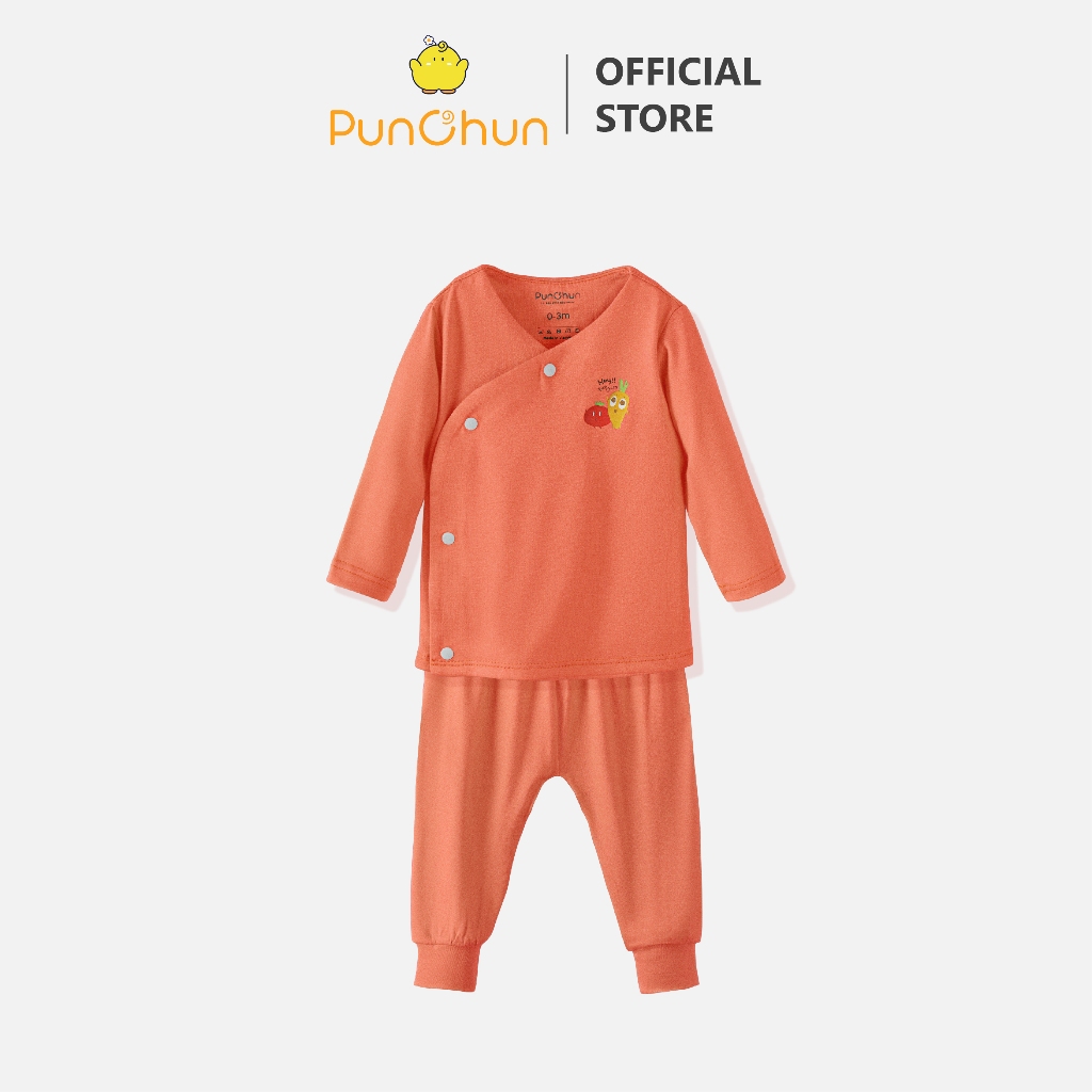 Bộ dài cúc chéo sơ sinh Punchun Buddies