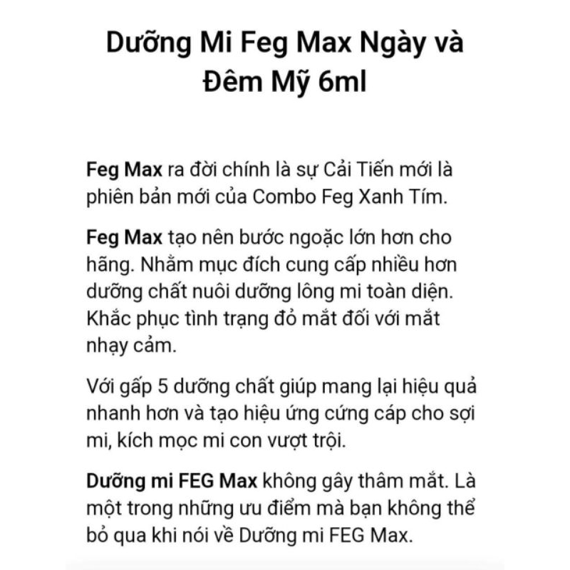 Dưỡng Mi Ngày 6 ML Phiên Bản Cải Tiến - Dưỡng Dài mi